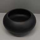 Bloomingville Modern Round Wood Bowl, Black Finish