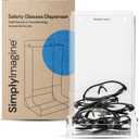 SimplyImagine Safety Glasses Holder Wall Mount Dispenser Bin - Clear Acrylic Top-Loading Organizer - Tabletop & Wall-Mounted Safety Glasses Dispenser - Slanted Tray for Industrial, Lab, Dental Use