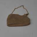 Women's Straw Woven Beach Bag Summer Vacation Shoulder Purse (Brown)
