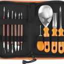 Halloween Pumpkin Carving Tools Kit, Halloween Jack-O-Lanterns 11 Piece Professional pumpkin cutting supplies tools Kit stainless steel lengthening and thickening with Handbag