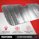 BDK Car Windshield Sun Shade - Jumbo Size Windshield Sun Shade Accordion Fold Style for Windshield - Heatshield Sunshade for Sedan Truck, SUV - Window Shades Front Windshield - 65 x 27 in