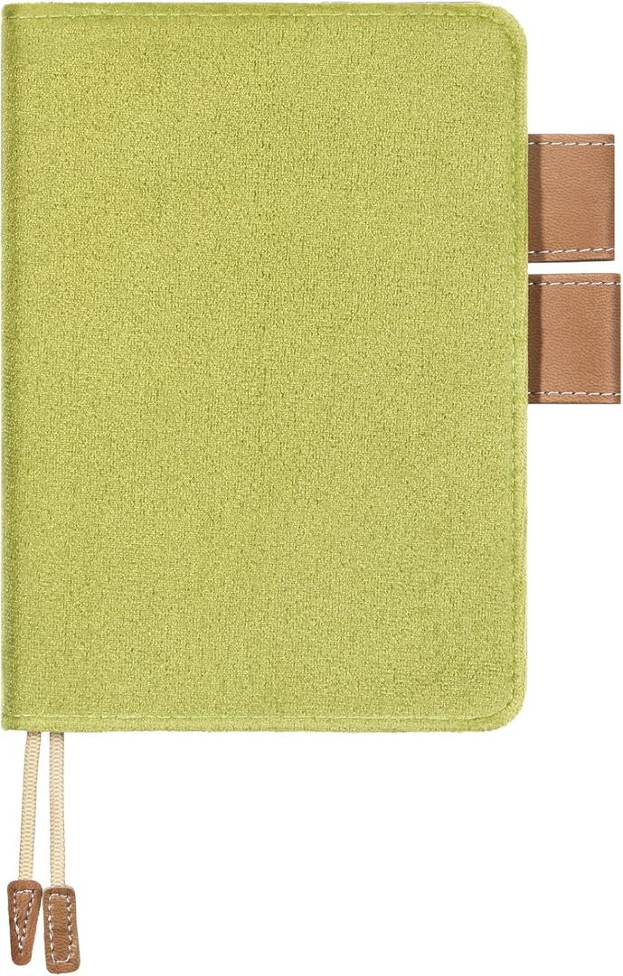 Fullhawl Velvet Cover for A6 Notebooks 4.6 x 6.7 Inches Planner Cover(Green)