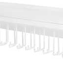 J JACKCUBE DESIGN Necklace Holder Wall Mounted Jewelry Organizer for Bracelet, Earrings and Rings with 25 Hooks - Aesthetic Room Decor Bedroom Shelf Rack (White) - MK124C