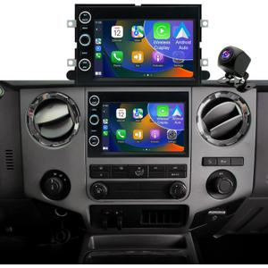 Radio Upgrade for Ford F150 2004-2008, F250 2006-2016, Ford E150/E250/E350 2009-2014, Expedition 2007-2014, Explorer Escape 7inch Touchscreen Car Stereo Carplay Andriod Auto Backup Camera GPS 5G WiFi