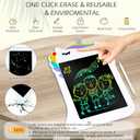 2 x Jasonwell LCD Drawing Writing Tablet - Drawing Pad Doodle Board for Kids Toddlers Drawing Toy Educational Learning Toys Christmas Birthday Gift 2 3 4 5 6 7 8 Year Old Girls Boys (White Unicorn)