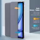 TiMOVO for iPad Air 11 Inch Case (M3/M2-2025/2024), iPad Air 5th Generation 2022/4th Gen 2020 10.9 Inch, Slim Hard Translucent Back Cover, Support Auto Wake/Sleep,Grey Purple