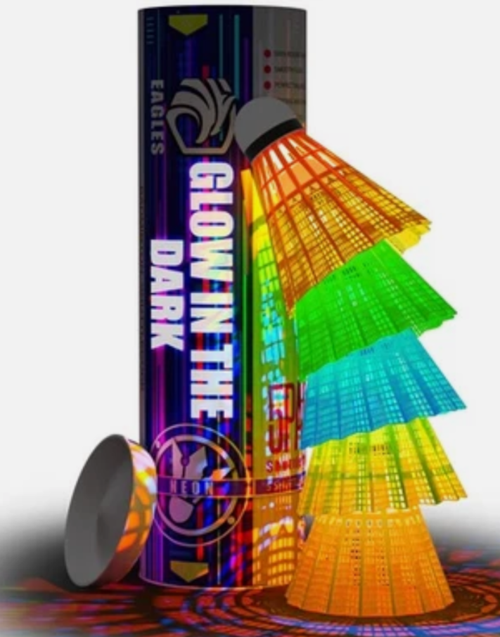 LED Badminton Shuttlecocks - 10 Pack Lighting Birdies Nylon Glow in The Dark