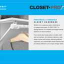 Knape & Vogt John Sterling, 2-1/2" Hook Adjustable Steel Shelf and Rod Bracket, Fits Shelves 11" - 14", Fits Closet Poles up to 1-3/8" in Diameter, RP-0042-BWT, White