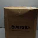 Justrite 10 Gallon Galvanized Steel Oily Waste Can, 18" x 14" Metal Oil Rag Safety Can With Foot Operated Self-Closing Lid for Oil Rag Disposal, Made in the USA, Red, 09300