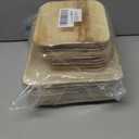 Palm Leaf Plates 50 Pack, 25 Dinner 10 Inch and 25 Dessert 7 Inch, Heavy-Duty Natural Square Plates for Weddings, Parties, BBQs and Catering