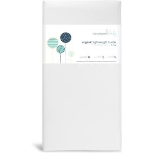 Naturepedic Organic Crib Mattress - 2-Stage Lightweight Infant & Toddler Mattress - Waterproof, Non-Toxic Bed for Baby - 52" x 28"