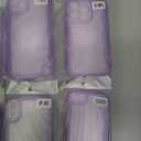 9 PCS Cute Cases Wave Frame Shape Soft Silicone Shockproof Protective Slim Phone Cover for Women Girls, Clear/Purple