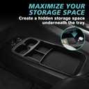 BestEvMod Lower Center Console Organizer Tray Compatible with Kia EV6 2022-2026 Interior Accessories Storage Box ABS Material with PVC Trim Accessories (Lower Organizer-V2)
