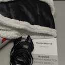 Electric Heated Blanket Twin Size 62"x84", Dual-Sided Soft Flannel & Sherpa, LCD Display 10 Heat Settings with 1-12H Timer & Overnight Safe, Bed & Couch, Machine Washable, Dark Grey