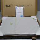 Axton Foldable Gray Medium Leather Lap Desk Table for Bed - Portable Workstation for Laptops and Tablets, Couch Sofa Chair Floor Adjustable 25.59x13.78x5.91in