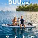 SOLAVERO Stand Up Paddle Board, 11 Inflatable SUP Supports 500LB - Wide Stable Board with Non-Slip EVA Deck for Adults & Youth of All Skill Levels