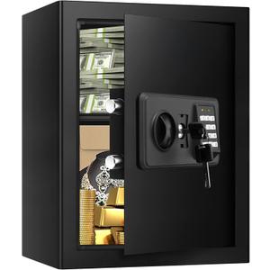 3.3 Cubic Large Fireproof Safe for Home Use, Digital Home Security Safe Box Fireproof Waterproof with Electronic Keypad and Spare Keys, Anti-theft Fire Document Cabinet for Money Medicine Valuables