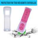 Wii Remote Controller, 2 Packs Upgrade Wireless Controller Compatible with Wii Wii U(blue and pink)