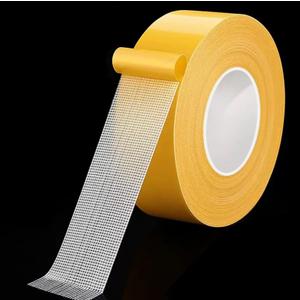 CHENYA 164 Ft Double Sided Tape Heavy Duty,High Tack Strong Wall Adhesive with Fiberglass Mesh, Super Sticky Resistente Clear Hem Tape for Crafts, Carpet, Picture,1.18" Wide