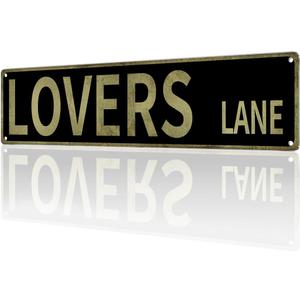 16x4″ Lovers Lane Sign, Room Decor Y2K, Vintage Street Sign, 2368 | Sassy Street Sign Posters; Bedroom, Dorm & Apartment Decor; Downtown Girl & Girly Aesthetic; Teen Room Accessories