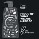 DOVE MEN + CARE Shampoo Charcoal + Clay 3 Count For Healthy-Looking Hair Naturally Derived Plant Based Cleansers 25.4 oz