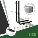 RVGUARD RV Tote Tank Carrier, RV Bumper Mount Tote Tank Holder with Straps & Anti-Slip Strip, RV Bumper Rack Fits Both 4"& 4-1/2" Bumpers