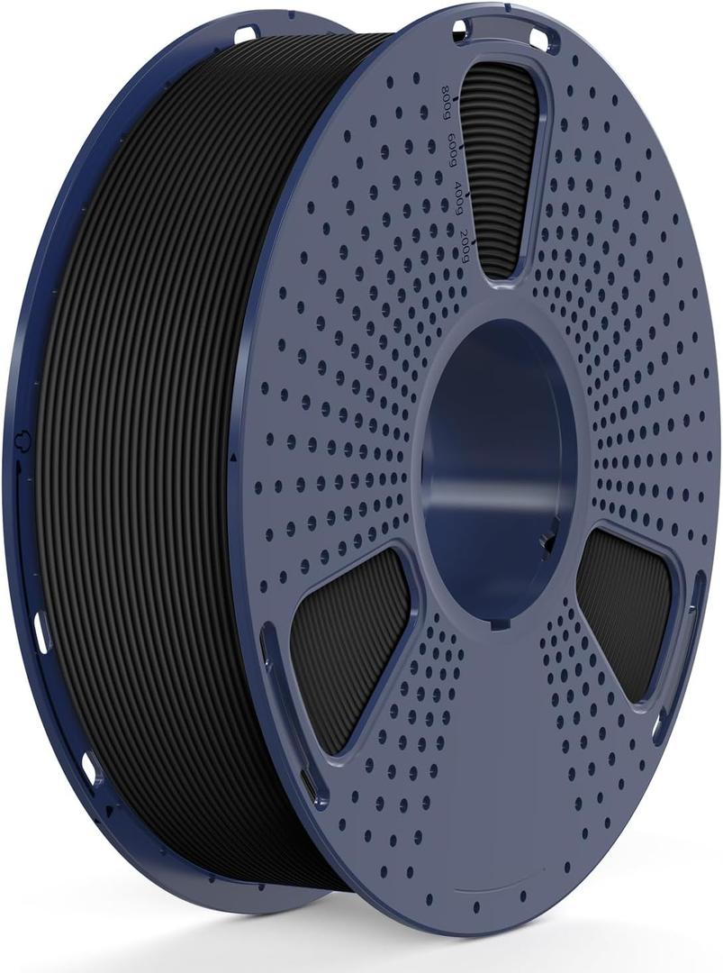 SUNLU High Speed PETG 3D Filament 1.75mm, 30mm/s - 600mm/s Print Range, High Flow Speedy 3D Printer Filament, Fit Most FDM Printers, Bambu Labs Printer etc, 1kg Spool, (Black)