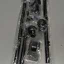 ENJOYBASICS 2 Pack No Drill Curtain Rods for Window 28 to 48 Inches, 5/8 Inch Diameter Renter Friendly Drapery Rod with Adhesive Brackets without Drilling, Adjustable from 27 to 52 Inches, Black