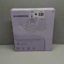 8 Pack Borosilicate Glass Food Storage Containers with Lids, Glass Meal Prep Containers, Airtight Bento Lunch Boxes with Leak Proof Locking, Oven, Freezer and Dishwasher Safe, BPA Free, 5-35oz (Deep Black)