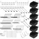 Ultimate 121-Piece Pegboard Hooks Set, Pegboard Accessories with Metal Hooks, Durable Peg Board Organizer Accessories, Pegboard Bins, Peg Board Tool Utility Hooks