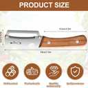 2 x Multi-Functional Vegetable Peeler,2.5mm Stainless Steel Peeler Knife with Ergonomic wooden Handle & Bottle Opener,2 in 1 kitchen Tool for Fruit Apple,Potatoes, Sugar Cane (Silver/Burlywood)
