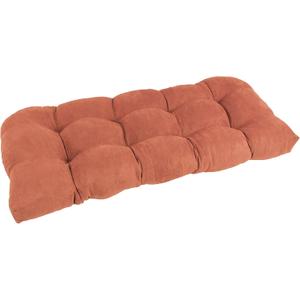 Blazing Needles Microsuede Rounded Back Loveseat Cushion, 42" x 19", Spice