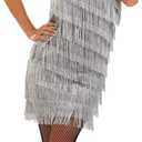 fun shack Silver Flapper Dress, 1920s Dresses Women, Roaring 20s Costumes for Women, Silver Party Dress, Roaring 20s Dress
 XL