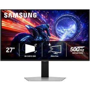 Samsung 27 Odyssey OLED G6 G60SF QHD QD-OLED Gaming Monitor, 500Hz Refresh Rate, 0.03ms (GtG) Response Time, G-Sync Compatible, VESA DisplayHDR TrueBlack 500, LS27FG602SNXZA, 2025