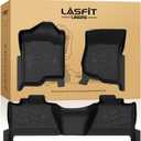 LASFIT Floor Mats 2007-2013 for Chevy Silverado/GMC Sierra 1500, 2007-2014 2500 HD 3500 HD, Gasoline only, Crew Cab, 1st Row Bucket Seat, All Weather TPE Custom Fit Car Floor Mats (2007 Only New Body)