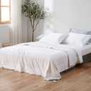 Mommesilk 100% Silk Comforter Queen Summer Lightweight Pure Silk Duvet Insert Cotton Cover Quilt White 87"x90", Net Net Filling Weight 0.75kg
