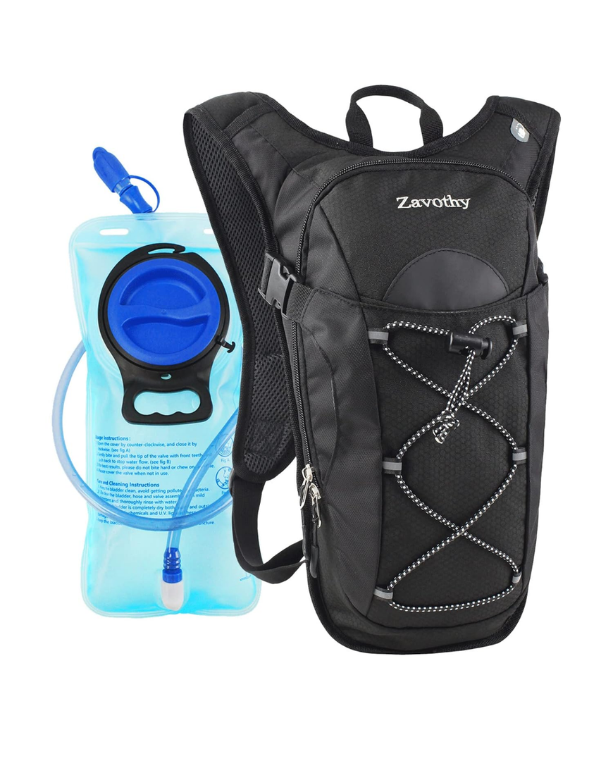 Zavothy Hydration Backpack with 2L Hydration Bladder Water Backpack for Hiking Hydration Pack for Running Cycling Hiking