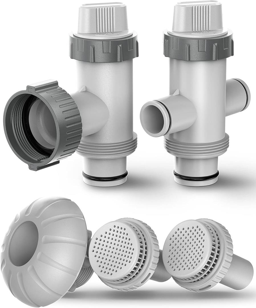 above Ground Pool Parts, Pools Replacement Parts for Plunger Valve, Inlet and Outlet Ports Replacement Part Kit, Pool Accessories and Parts