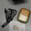 Electric Foil Shavers for Men, Mini Electric Razor, Compact Face Shaver, IPX7 Waterproof Wet Dry Cordless Razor, LED Display, USB-C, Travel-Friendly, Light Gold