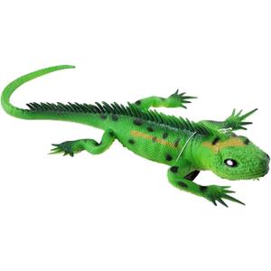 Yitaocty Large Green Rubber Lizard Model Realistic Reptile Animal Figure Toy Bearded Dragon Prank Props Scary Toy Playset Wilde Life Creatures
