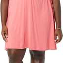 Amazon Essentials Women's Surplice Dress (Available in Plus Size) (Medium, Hot Pink)