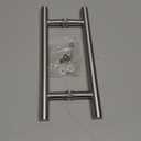 8" Round Shower Door Handle, Back to Back Shower Doors Handle, Compatible with 1/4" to 1/2" Glass Thick, Stainless Steel 304 Shower Doors Handles Replacement, Brushed Nickel