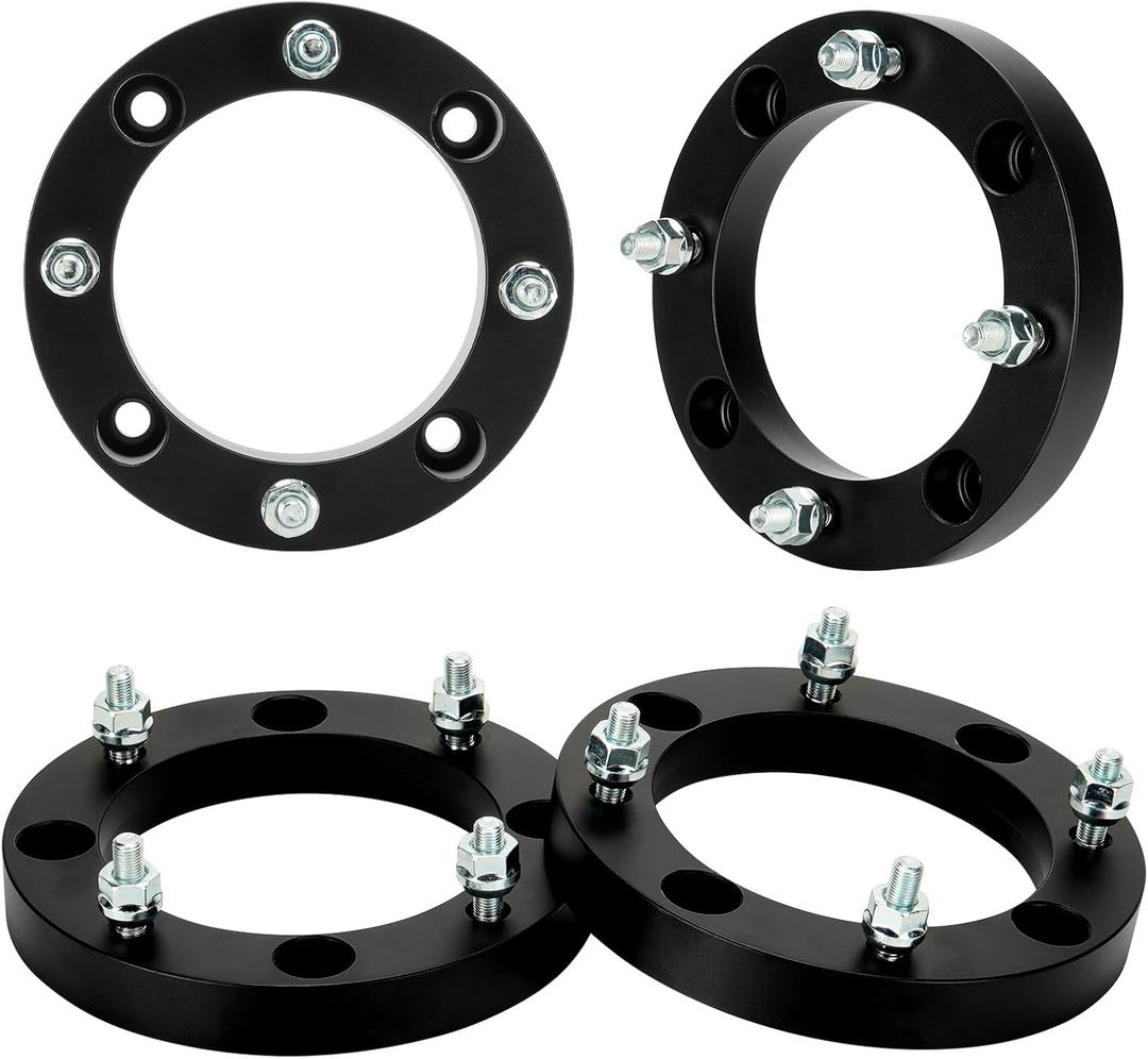 4x156 Wheel Adapters 1" for Polaris Ranger Sportsman 400, 425, 600 Forged 4 Lug Wheel Spacers with 3/8"-24 Studs 131mm Bore 4PCS