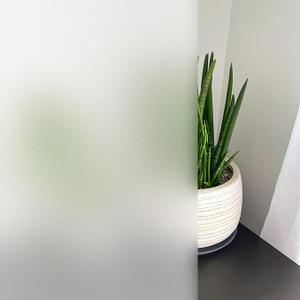 KESPEN Frosted Window Privacy Film Heat Control UV Sun Blocking Glass Stickers Static Cling Non Adhesive Door Coverings Decals for Bathroom Home Office, Frosted, 35.4 Inch x 16.4 Feet