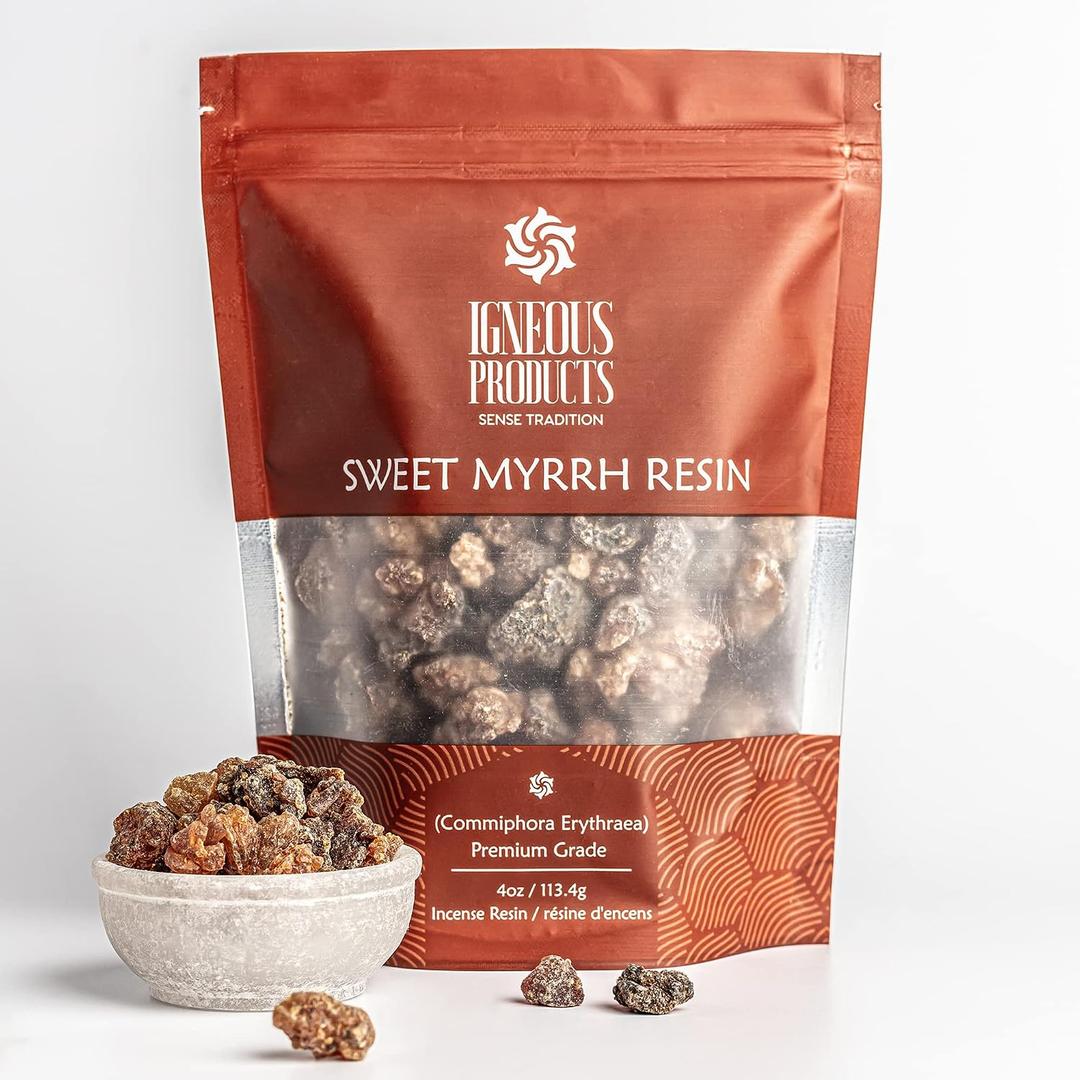 Myrrh Resin by Igneous Products (113.4 Grams / 4 oz) - 2025 Harvest | 100% Natural Myrrh Incense from Somalia