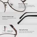 RB.Pilot Classic Aviator Reading Glasses for Men Women Light Blocking Computer Readers Spring Hinge Metal Frame Acetate Legs