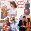 Unique Wedding Gift for Couple, Crochet Tin Man Plush with A Heart Made Whole Card - Sentimental Engagement Keepsake for Bride and Groom, Mr & Mrs Newlywed Home Decor