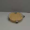 EMCOMS 1PC Plant Caddy 10inch Acrylic Heavy Duty Round Plant Stand with 2 Roller Lockable Caster Wheels, Indoor Outdoor Holds Up 150 Lbs Patio/ Flower Pot/ Dolly, Transparent