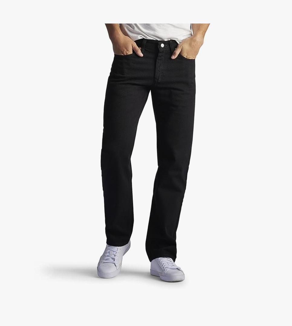 Men's Lee Straight Leg Black Jeans. Size 12 Short
