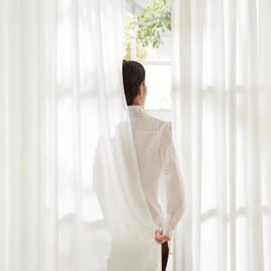 Madison Park Non-See-Through Privacy White Curtains 2 Panels, Light-Filtering Window Curtain with Back Tabs for Bedroom & Living Room, Lexus, 52" x 84"